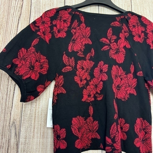 Liz Claiborne Womens Crew Neck Elbow Floral Pullover Sweater size Small - Picture 4 of 12